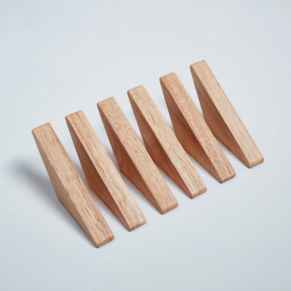 Triangle Wood Clothes Hanger Wall Mounted Coat Hook Decorative Key Holder Hat Scarf Handbag Storage Hanger Bathroom Rack