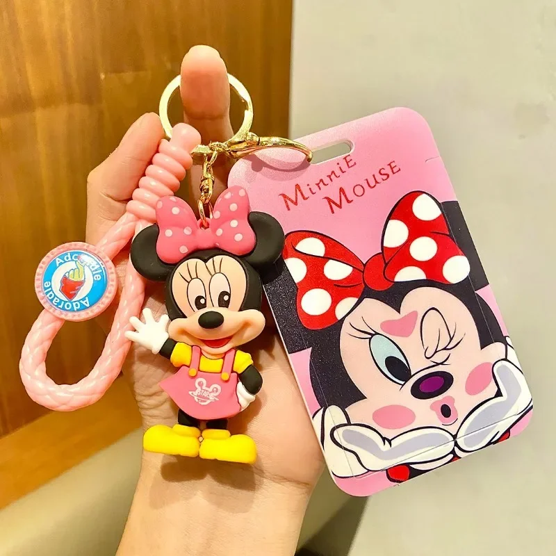 Cute cartoon style Disney Mickey Minnie personalized creative three-dimensional doll school bag keychain decoration pendant