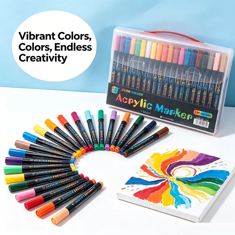 120 Colors Dual Tip Acrylic Pa - Illustration Marker Set review and price