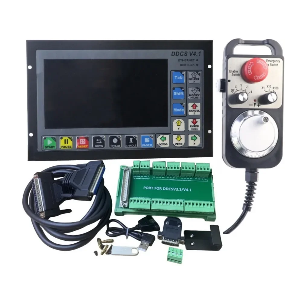 2022 New CNC Controller 3/4 Axis DDCS V4.1 With 1474MPG Pendant CNC Motion Controller For CNC Wood Milling Machine