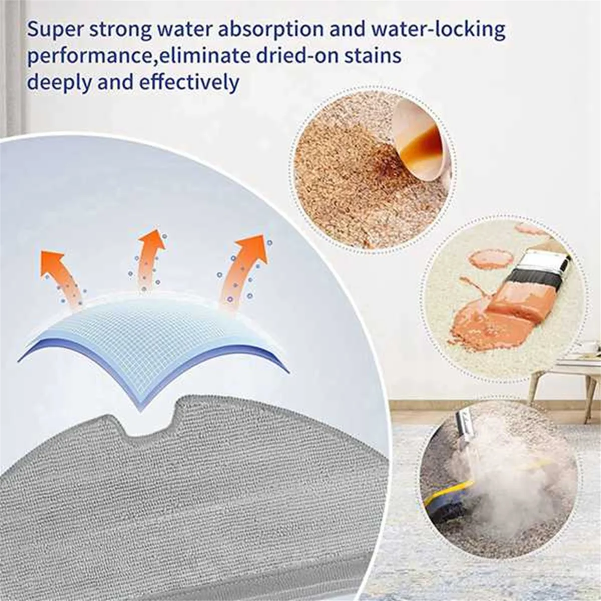 قطع غيار مكنسة كهربائية بديلة ، وسادات ممسحة لـ Eufy RoboVac L35 Hybrid Plus ، روبوت هجين LR30 Plus ، قماش ممسحة ، 12 ify