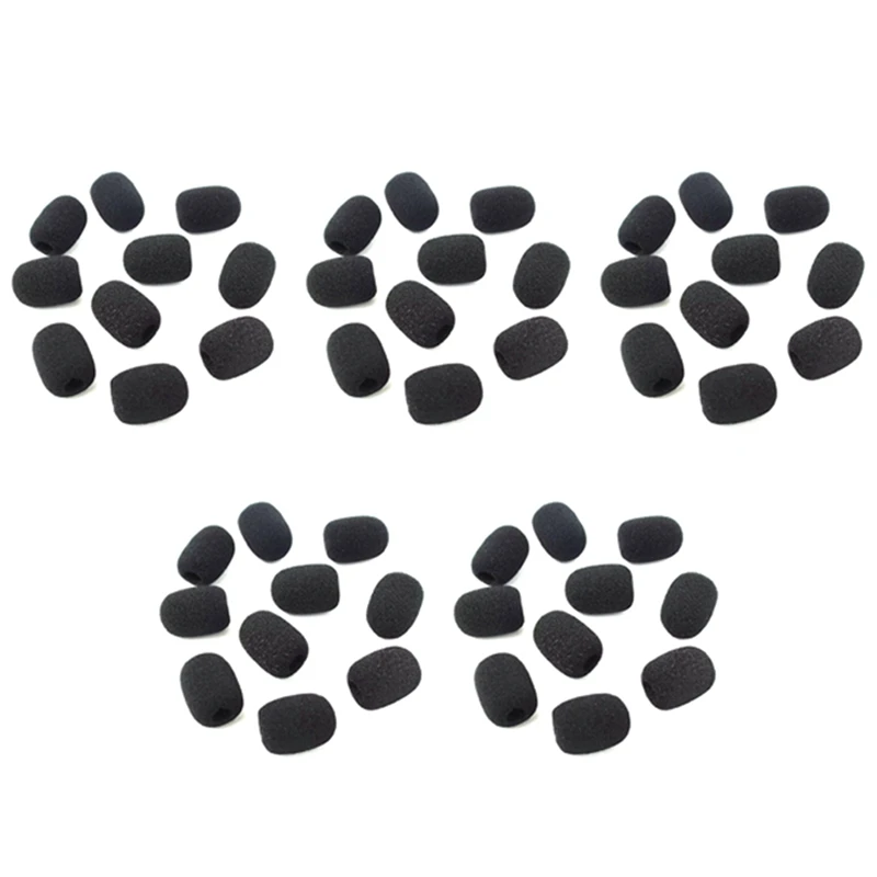 

500Pcs Microphone Headset Grill Windshield Sponge Foam Black Mic Cover 30Mmx8mm