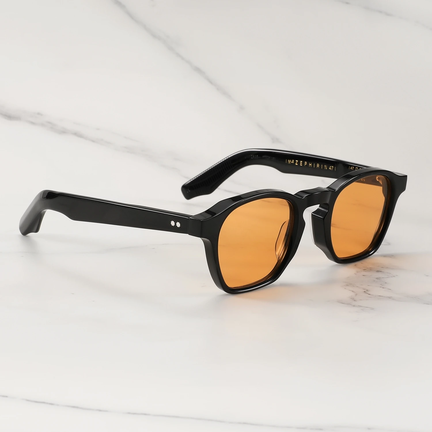 ZEPHIRIN 47mm Originele Luxe Merk Vierkante heren Zonnebril Dikke Acetaat Populaire Y2k Designer Zonnebril Voor Vrouwen 2025