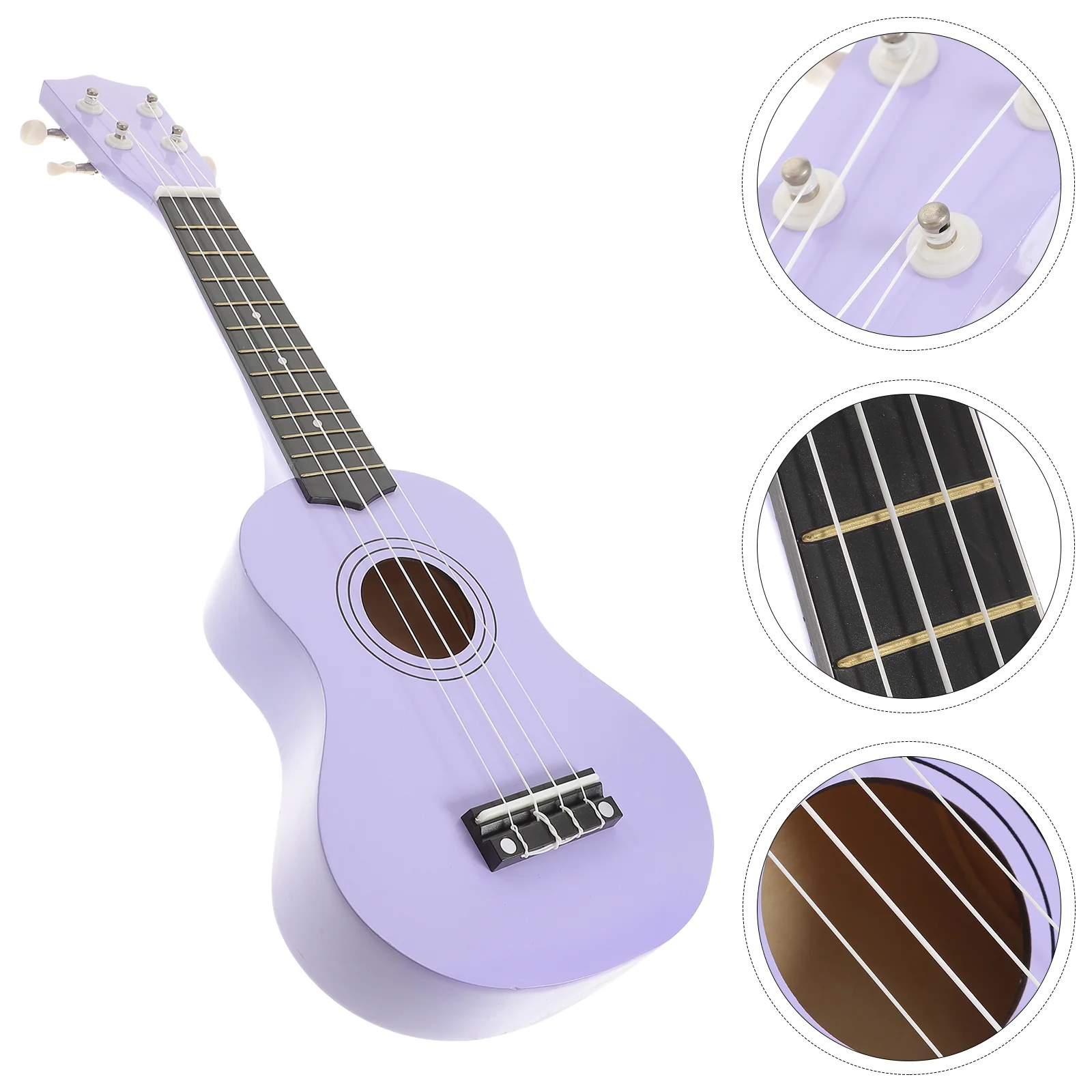 

21 Inches Ukulele Guitar Toy Wooden Ukulele Guitar Toy Funny Solid Wood Musical Model Toy Early Educational Guitar T