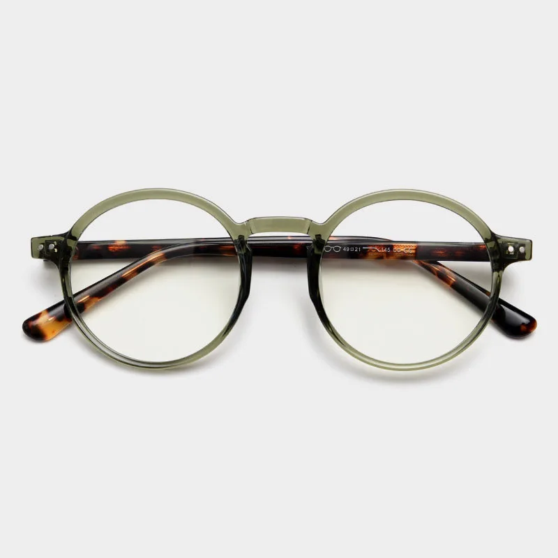 

Retro round plate foot myopia glasses frame men and women literary plain glasses vegan street shooting senior feeling