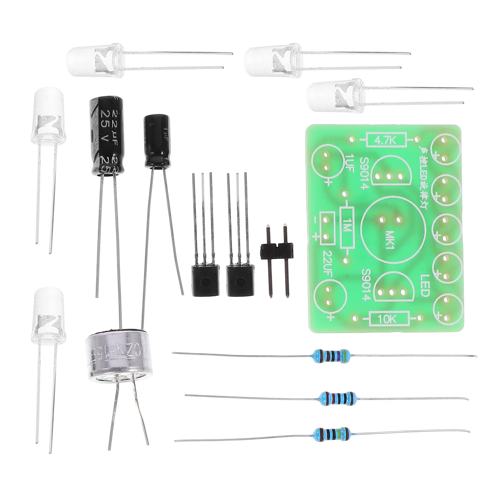 Voice Control LED Lamp Module 3V-5V 5 Leds Flashing Rhythm Sound Activated DIY Electronic Components Lamp Module