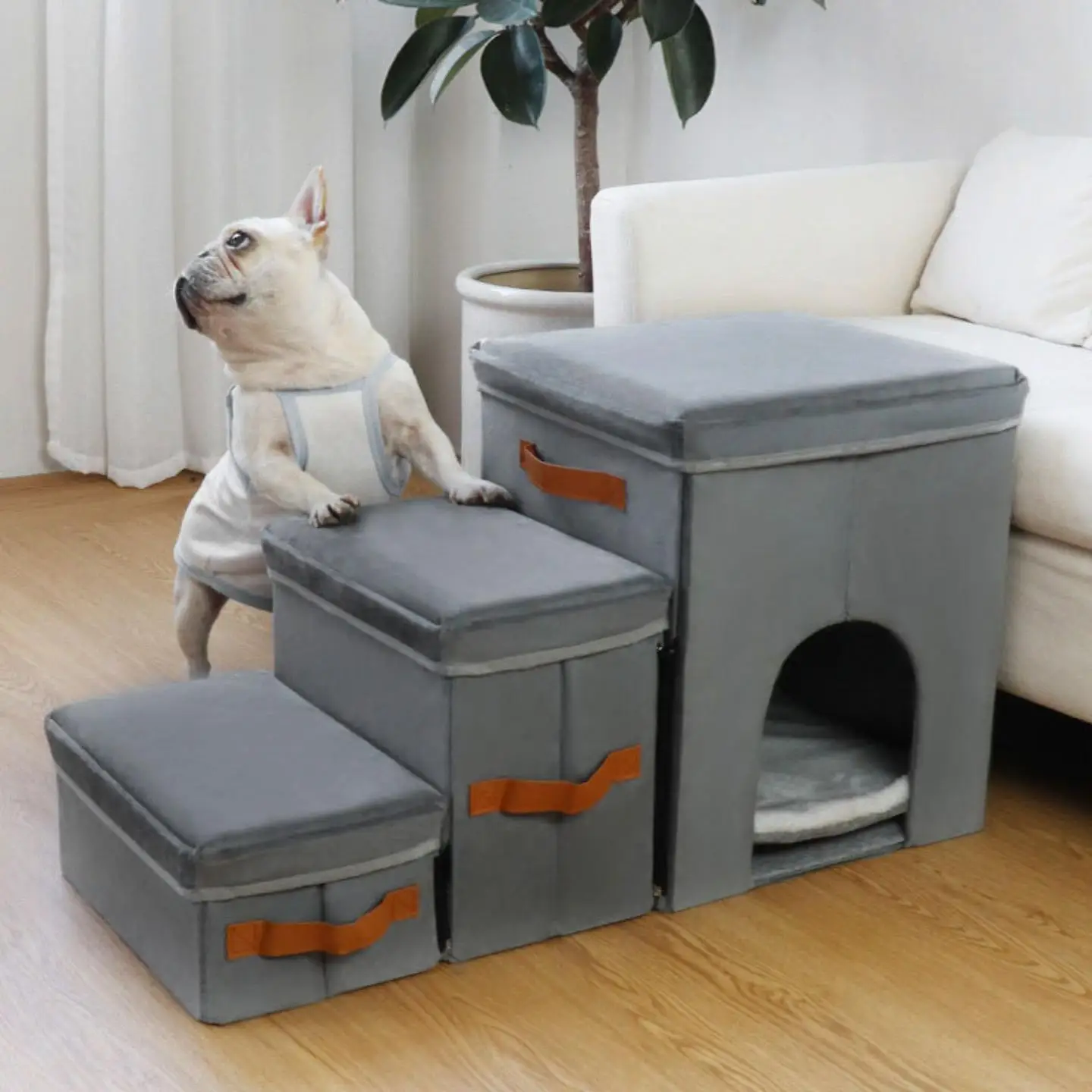 pet-stairs-three-levels-thickened-anti-slip-foldable-dog-ladder-bed-sofa-steps-for-dogs-all-seasons-easy-to-clean