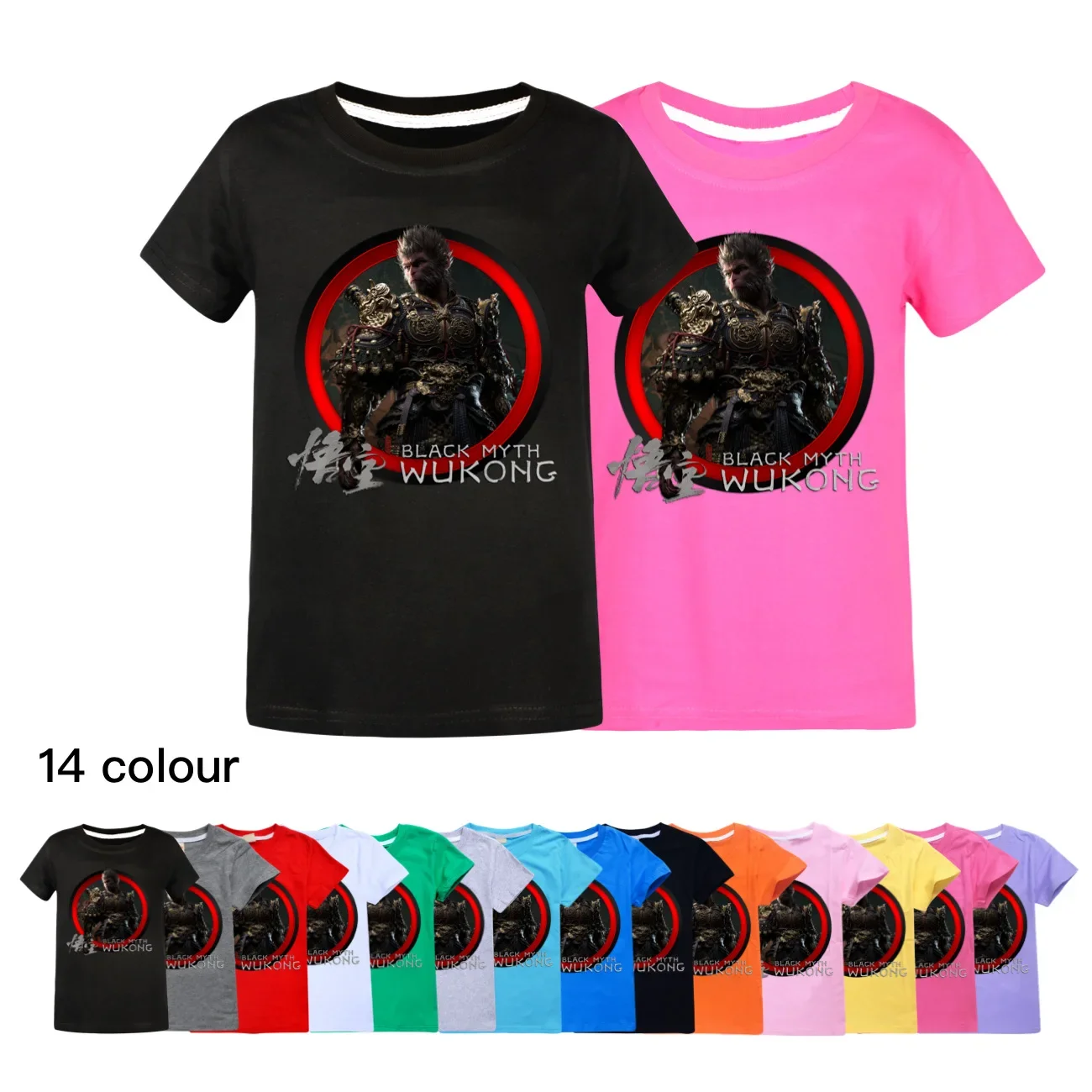 Summer Kids Black Myth Wukong Game Clothes TShirt for Boys Casual Tees for Girl tops Teenage Toddler girls clothes 2-16Y3745