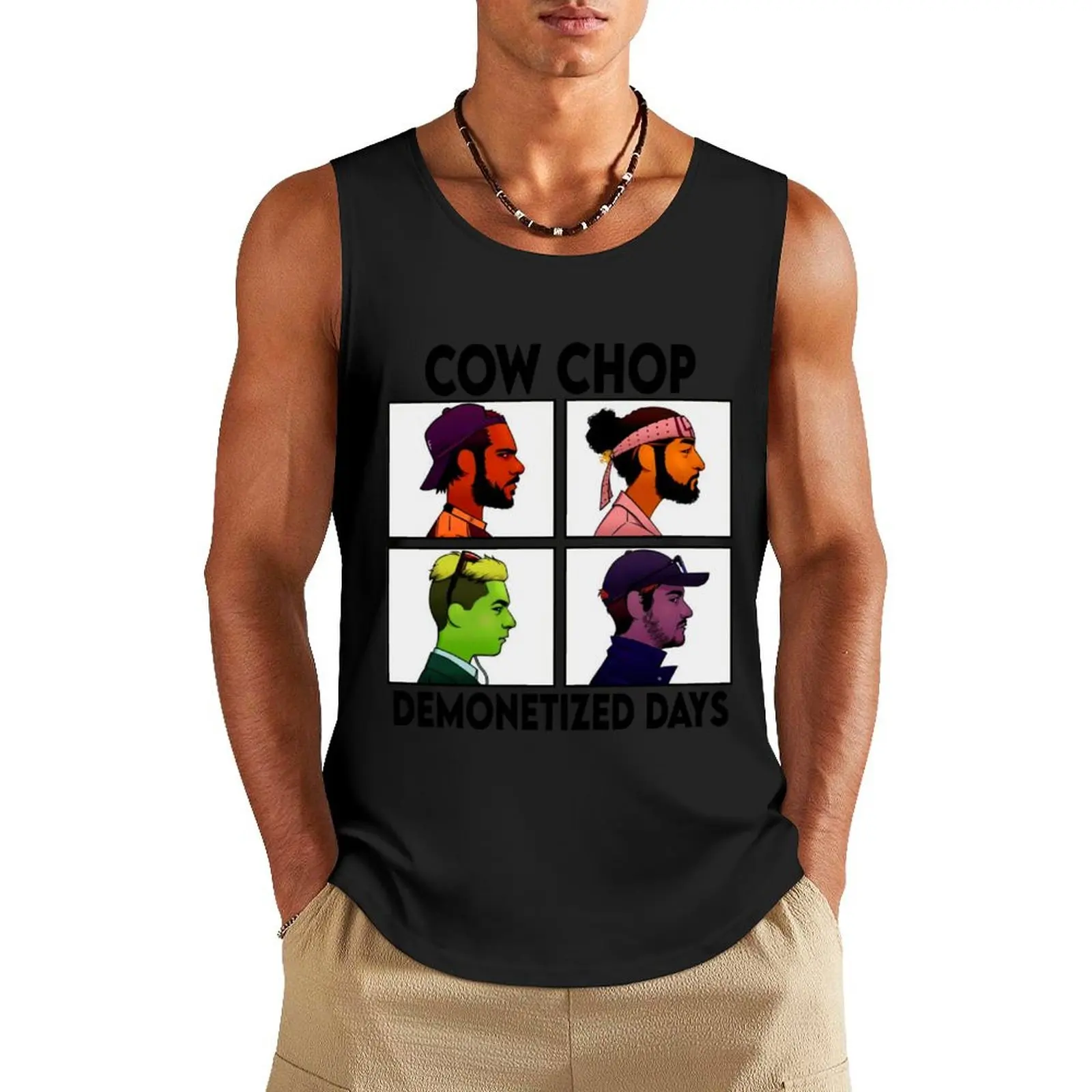 cow chop Demonetized Days Tank Top Men's t shirt Men's singlets sleeveless tshirts for men man vest