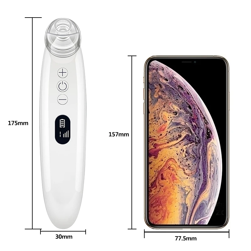 Diamentowy mikrokrystaliczny środek do oczyszczania porów twarzy usuwający zaskórniki ssanie próżniowe urządzenie do usuwania trądziku wyświetlacz LED ekran maszyna do czyszczenia twarzy