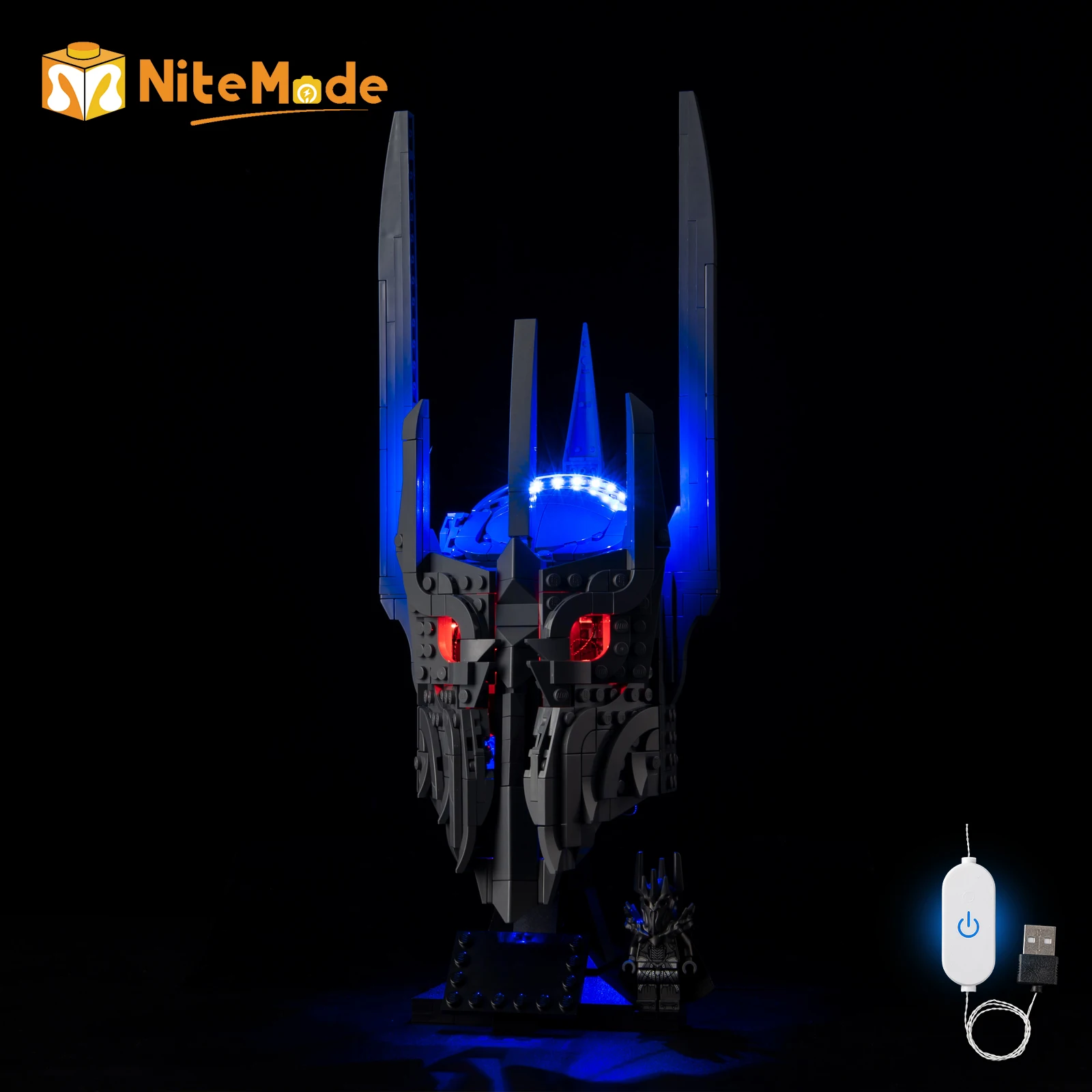 

Набор светодиодных ламп Easylite, подходящий для Lego The Lord of The Rings: Шлем Саурона 11373 (модель не входит в комплект)