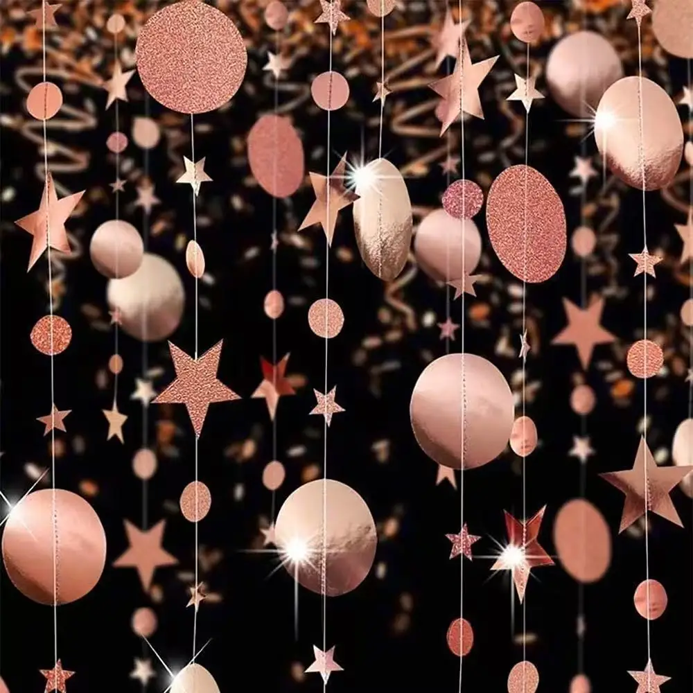 

10pc/lot Shiny Stage Gold Silver Stars Pendant for Christmas Happy New Year Decoration Cute Wedding Birthday Party Decor Ribbons