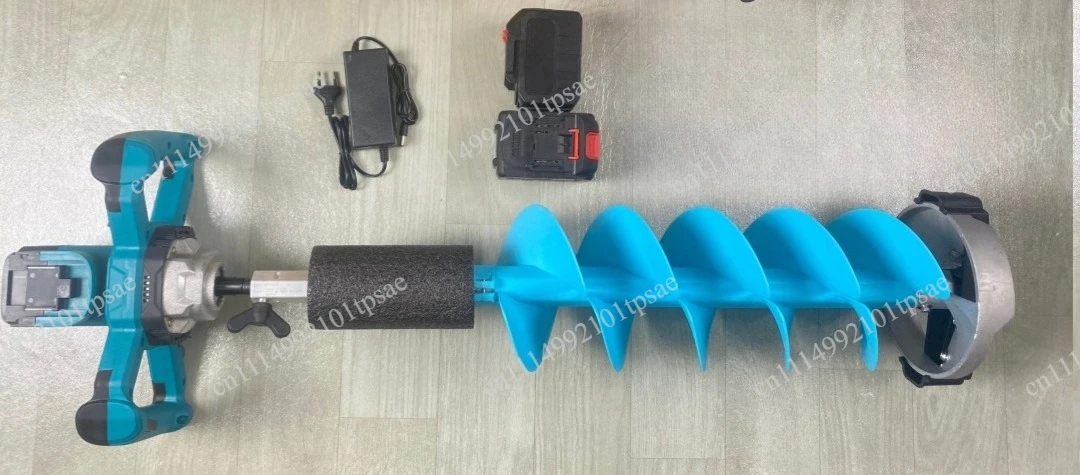 Brushless lithium battery Ice drill, electric drill, suitable for deep water thick ice in winter, ice drill dual LED lights