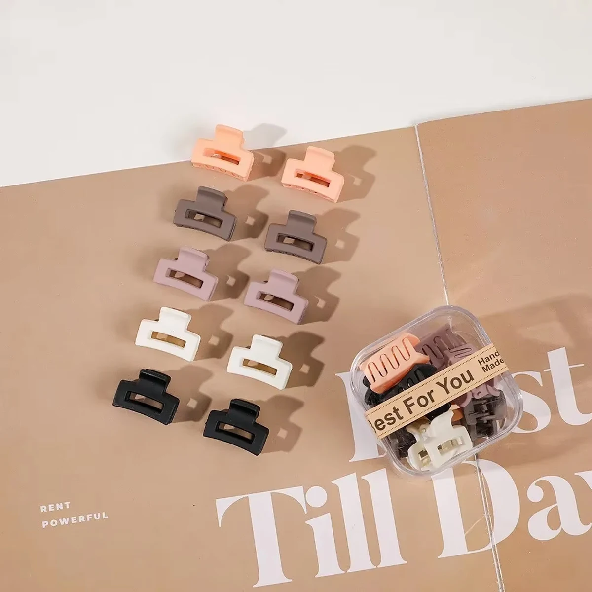 

10PCS Korean Version Hair Clip Cute Boxed Small Grab Clip Hair Clip Ins Side Bangs Clip Exquisite Mini Hair Grab Headband