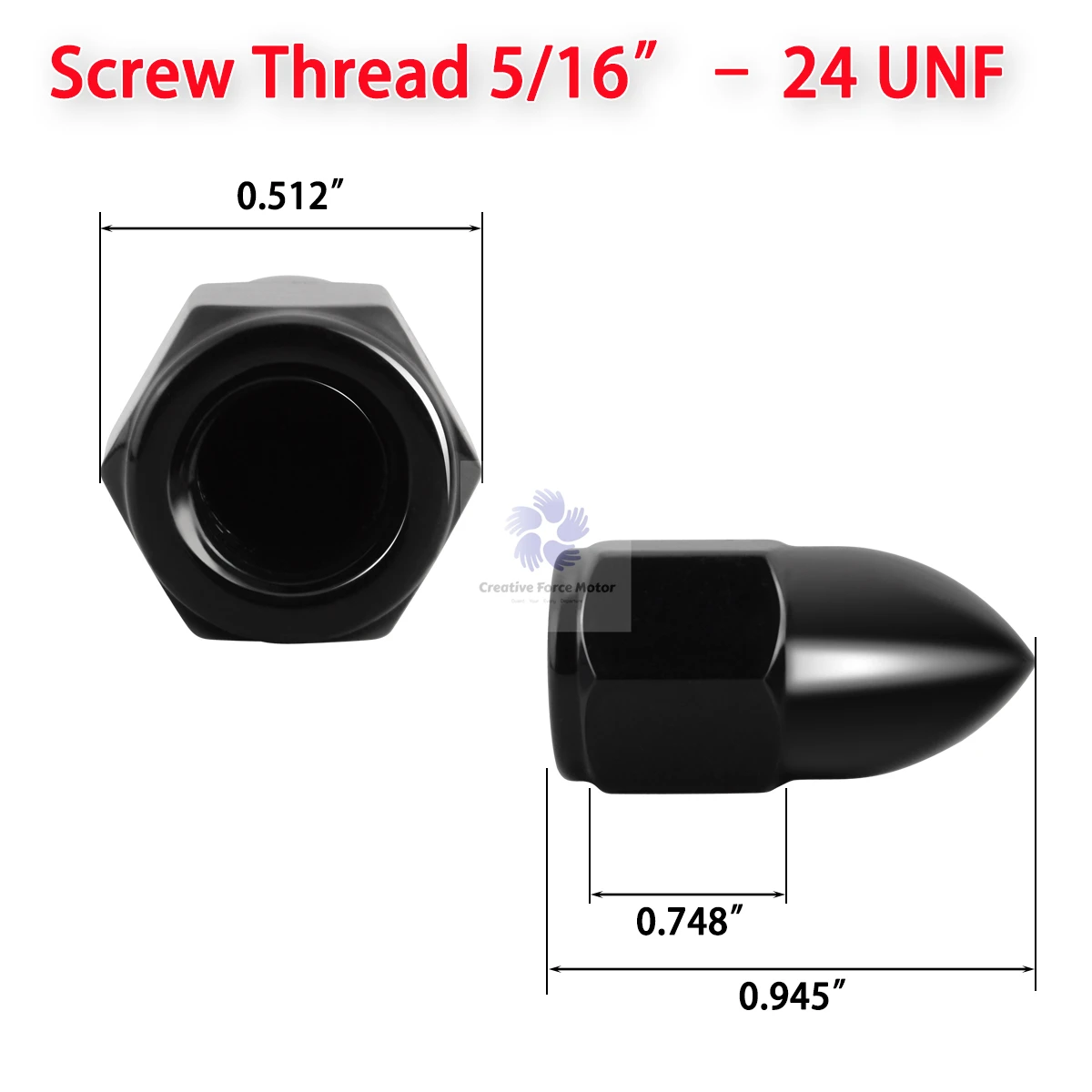 5/16 "-24 후면보기 미러 너트 오토바이 핸들 바 미러 Harley Sportster... - 4