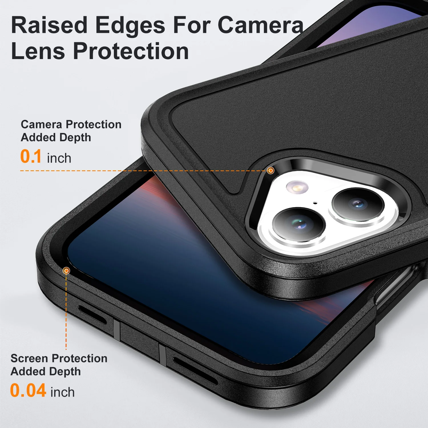 Casing Keras Tiga Lapis untuk Iphone 17 Pro Max 16 16e 17 Air 12 14 15 Plus 13 Pro Iphone17 Iphone15 Iphone16 Casing Berdiri