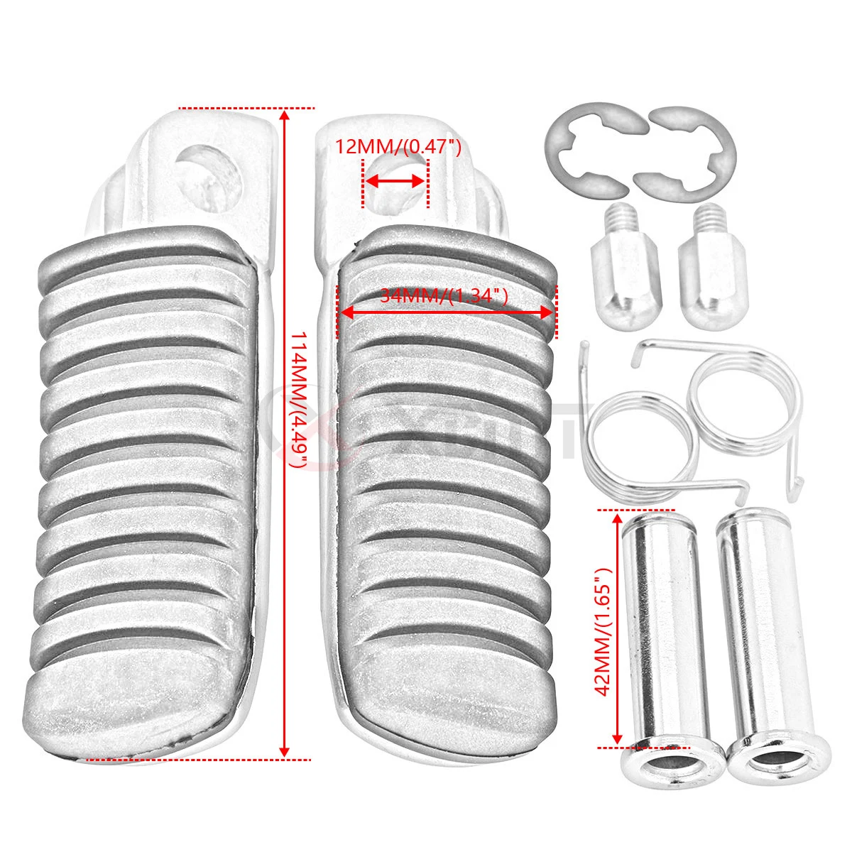 Motorcycle Front Footrests Foot Pegs For Kawasaki Z750 Z1000 Z900RS ZX6R ZX9R ZX12R ZZR 1000 ER4N ER6N ER6F Ninja 400 650 1000