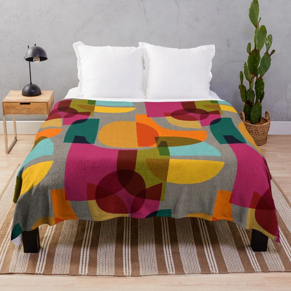 

Mid Century Kaleidoscope Throw Blanket