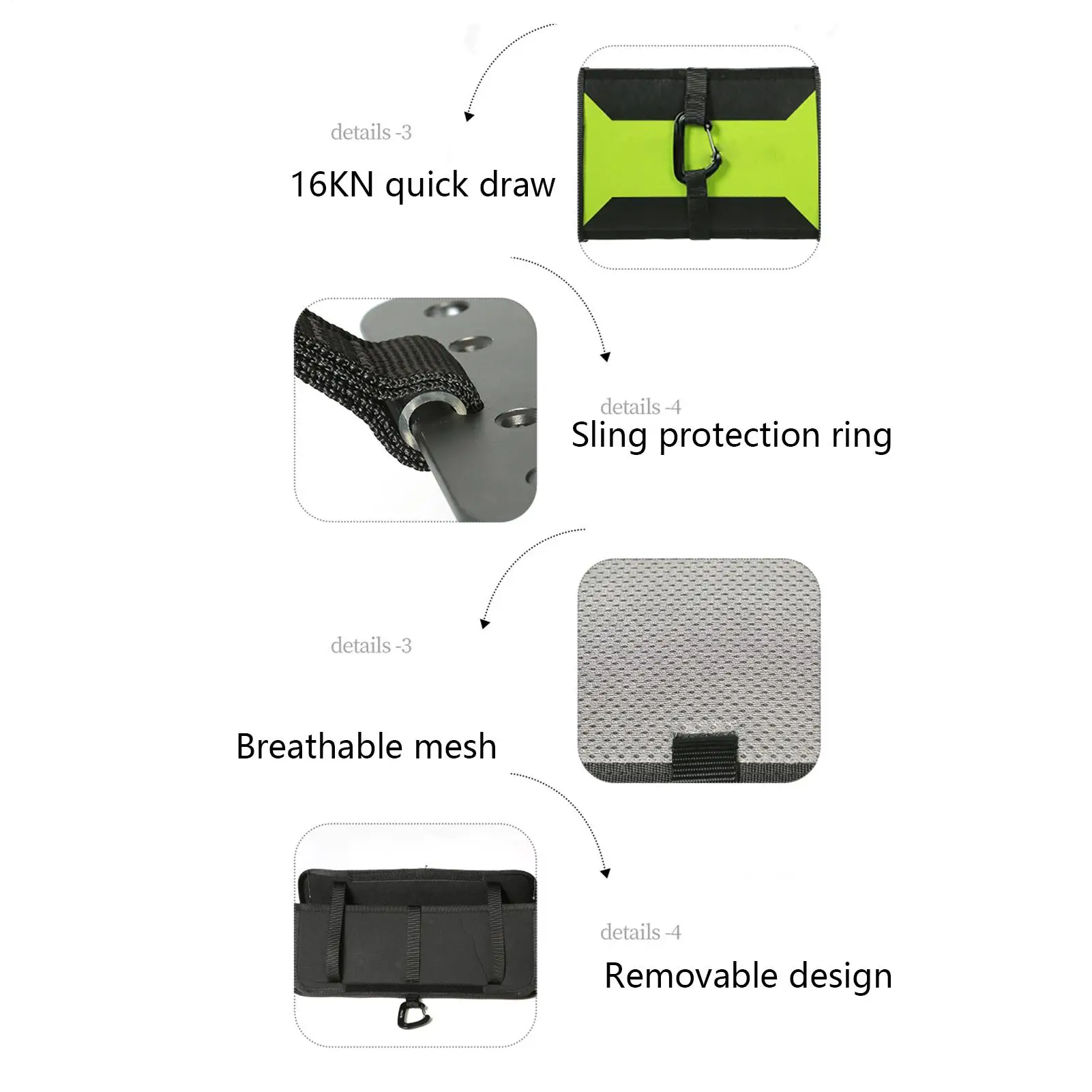 Arnés de escalada cómodo ajustable cinturón de escalada accesorios de montañismo para acampar servicio de liniero usuarios en el hogar andamio