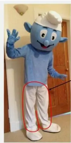 Nowa dorosła gorąca sprzedaż pianka Smurfs białe spodnie fantazyjne kreskówka kostium maskotka pluszowe przebranie na boże narodzenie kostium maskotka na Halloween