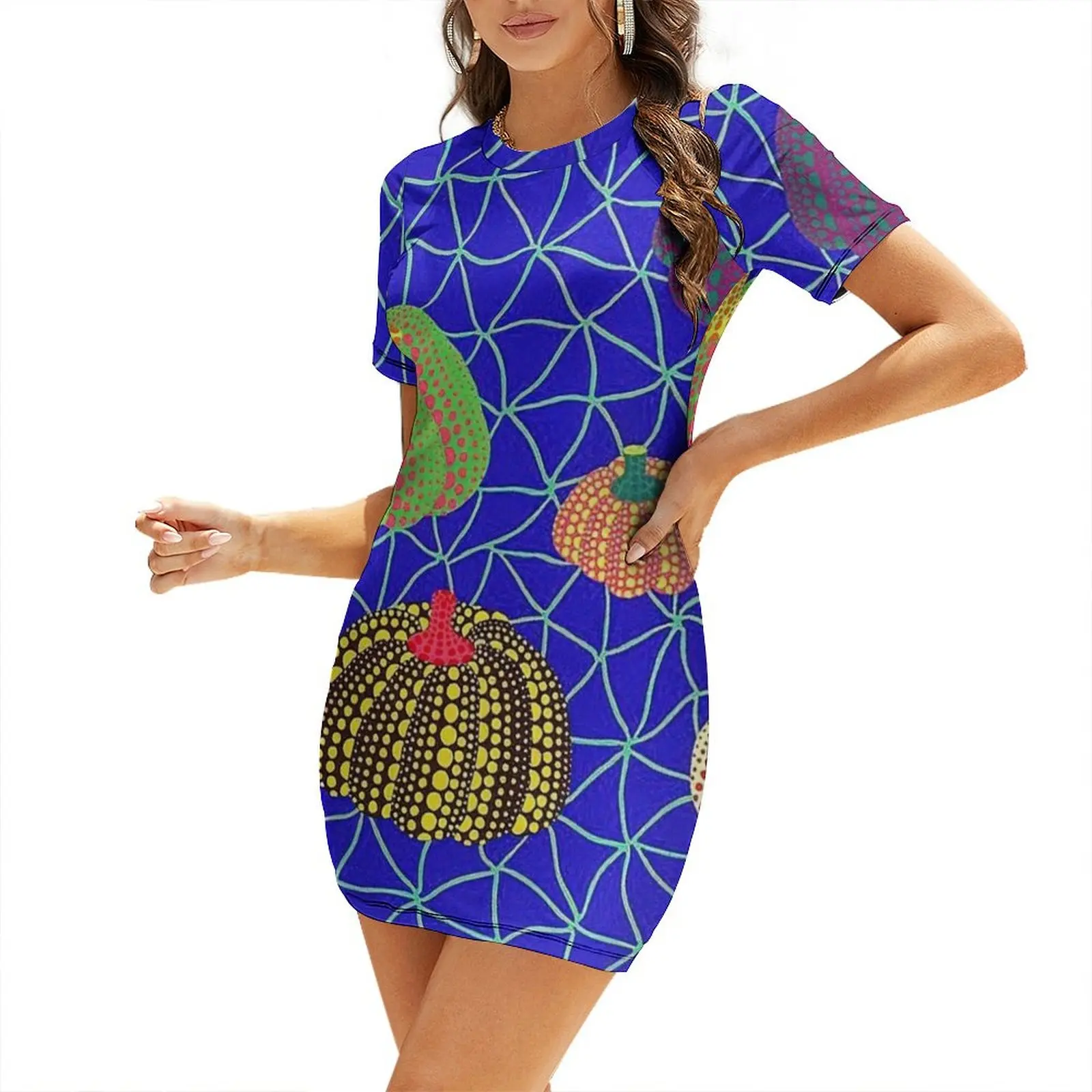 

Yayoi Kusama Abstract Pumpkin Short Sleeved Dress Dresses for wedding party Clothing sexy dress for women