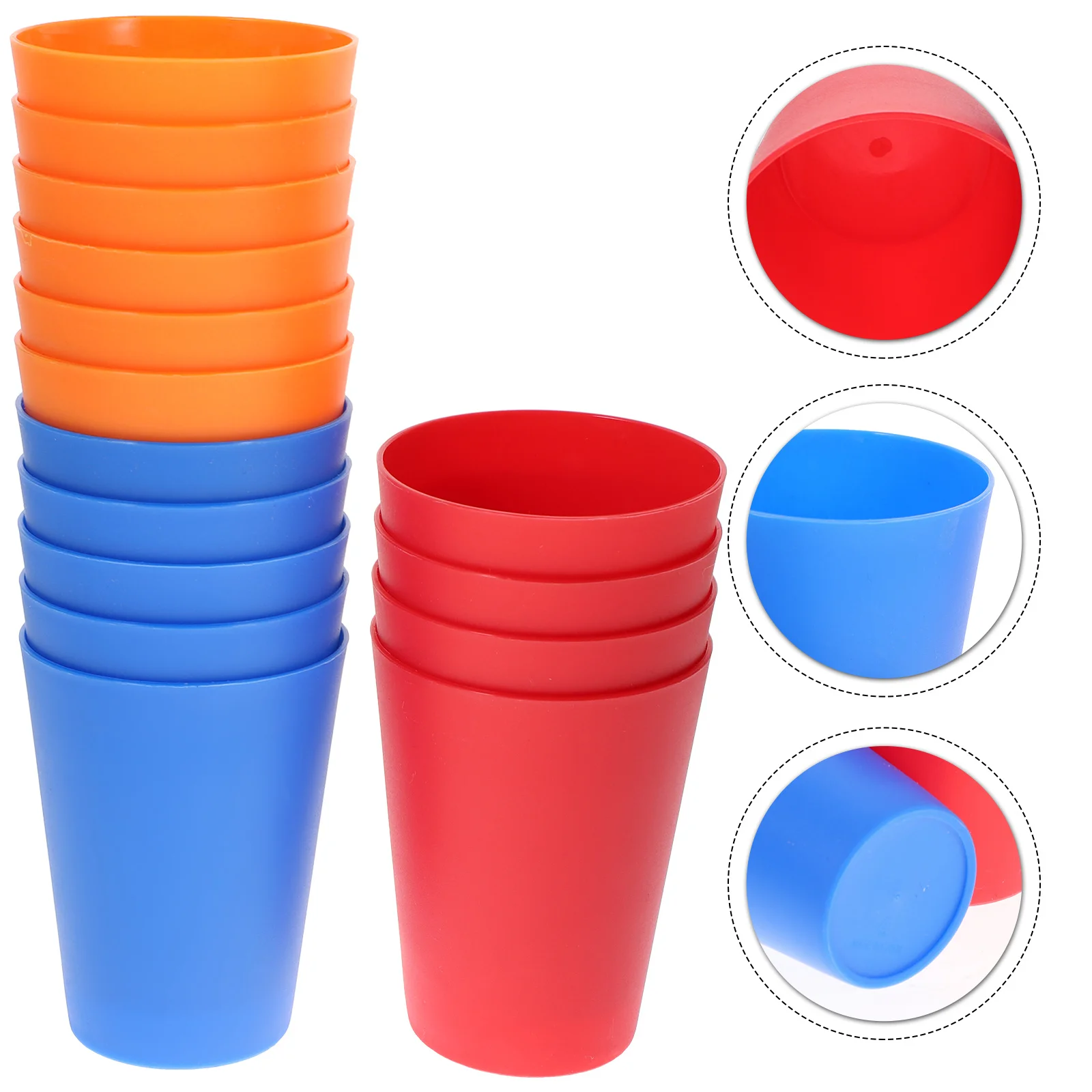 

15pcs Rainbow 101-200Ml Colorful Lightweight Reusable Party Supplies For Home Restaurant Beer Wine Drinking Plastic Party Cups