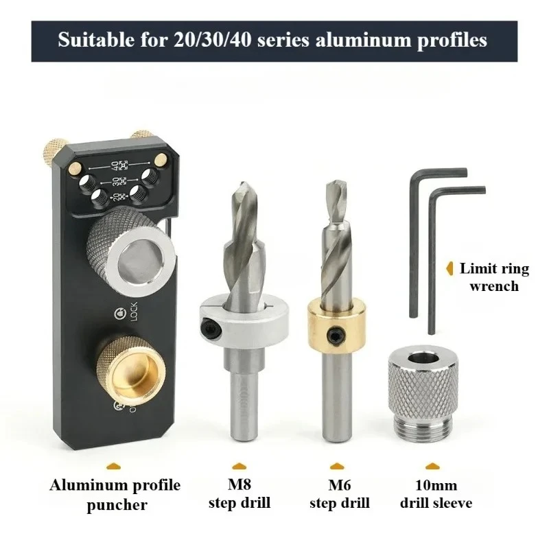 20-30-40-series-profile-universal-drilling-jig-set-with-m6-and-m8-step-drill-bits-aluminum-profile-positioning-punching-locator