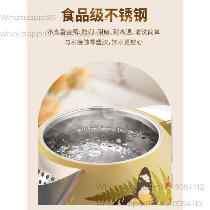 Kettle Household Retro Electric Kettle 304 Stainless Steel Automatic Power Failure High Value Printing Small