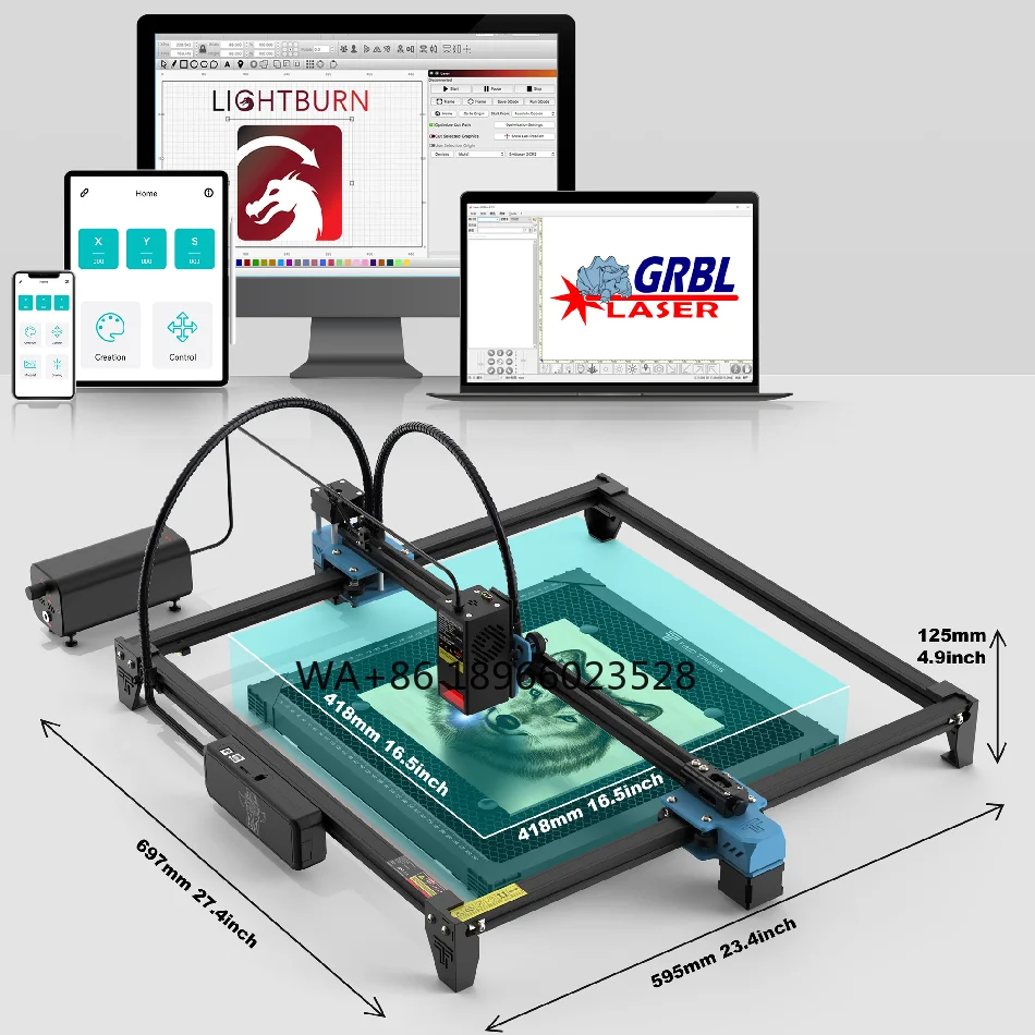 Factory price  TTS 20W Pro Highly Accurate Cutting DIY Engraving  Engraver infrared Equipment