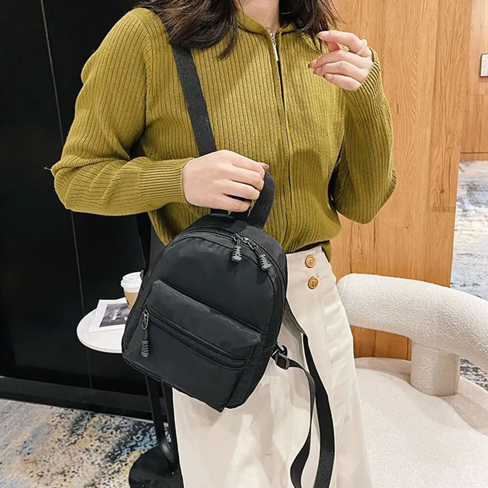 Women Nylon Fashion Small School Bags Female Bag Mini Backpacks White Rucksack