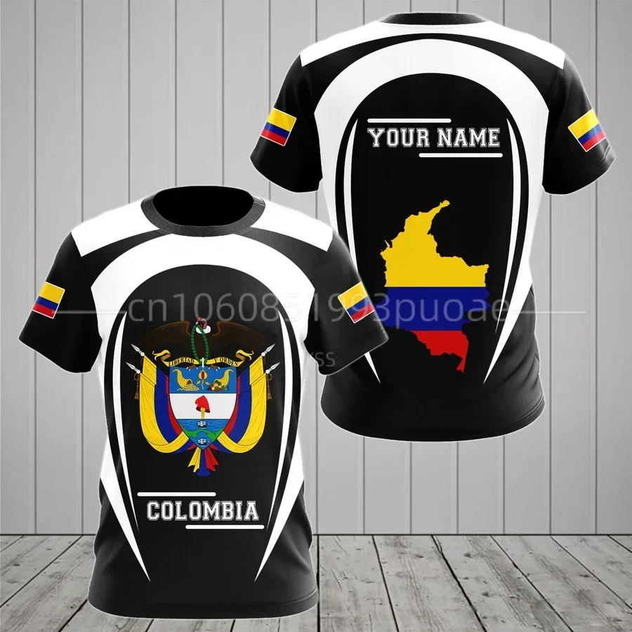 2024 Columbia T-shirt diy Free Custom Name Number Columbia T-shirt Flag Columbia University Print Men's Clothing