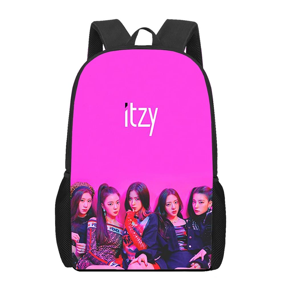 Tas sekolah anak laki-laki perempuan, tas buku anak-anak, tas sekolah pelajar unik, motif KPOP ITZY, tas ransel Laptop remaja, tas punggung bepergian untuk anak perempuan dan laki-laki