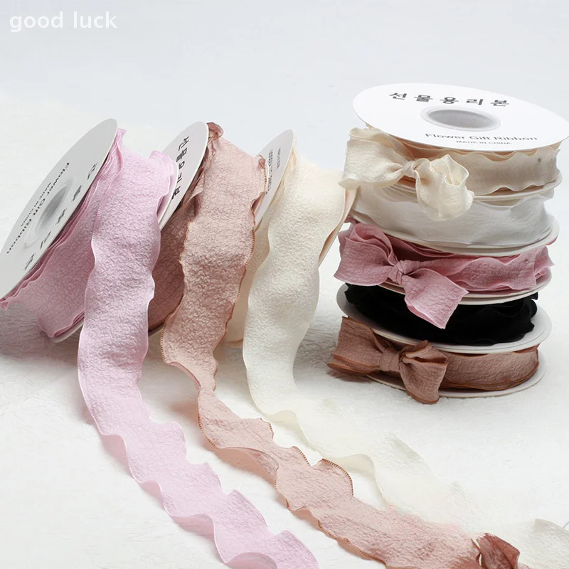 Cinta plisada con ribete, Material para envolver regalos, envoltura de regalo, cinta para ramo, cinta para embalaje de invitación de boda DIY