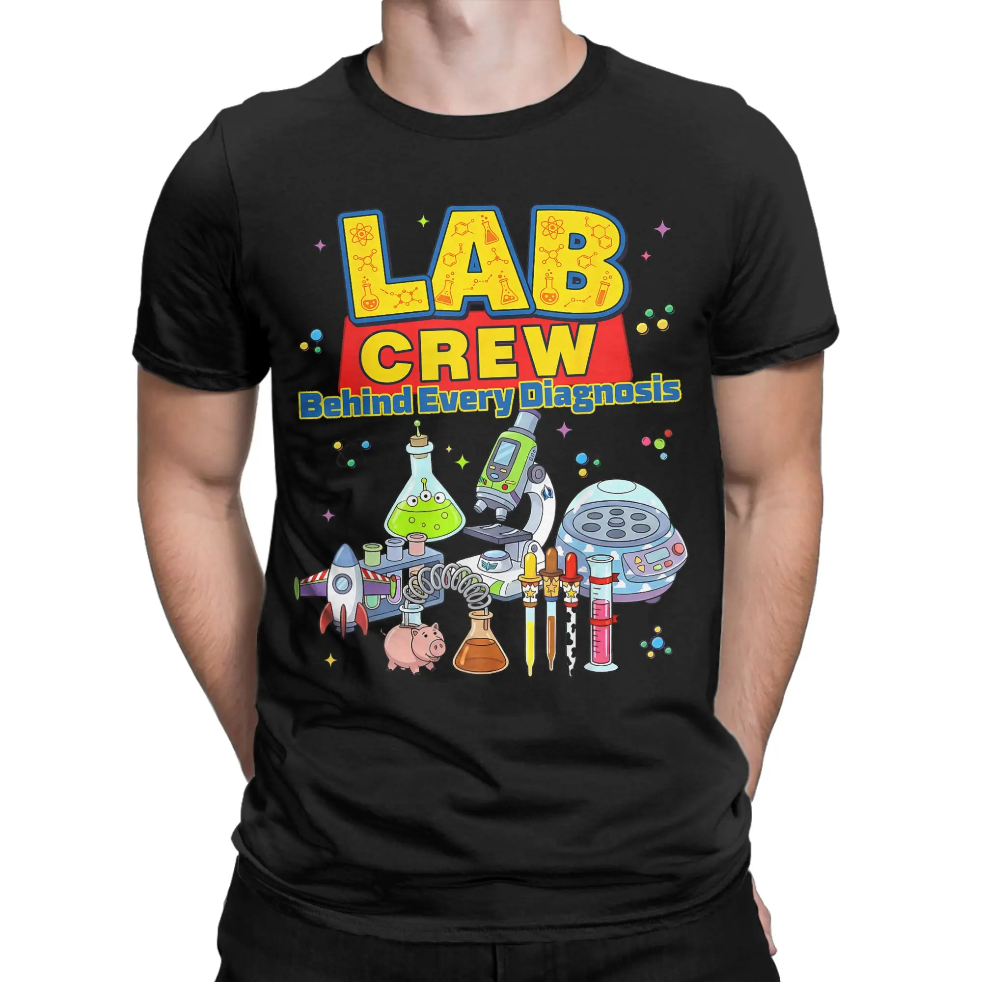 Lab Crew Cute Science Laboratory Diagnostic Lab Week 2026 T Shirts Short Sleeves Vintage Tshirt Summer Cotton O Neck  Top Tees
