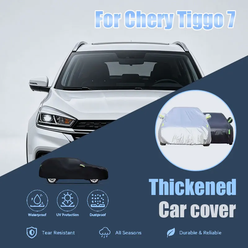

For Chery Tiggo 7 Full Car Cover Reflective Strips Waterproof Snowproof Dustproof UV Protection Outdoor Auto Accessories