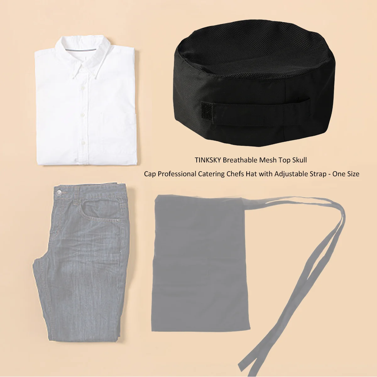 メッシュシェフキャップ通気性スカルキャッププロのケータリングベーキング用調節可能なレストラン調理ユニフォーム帽子
