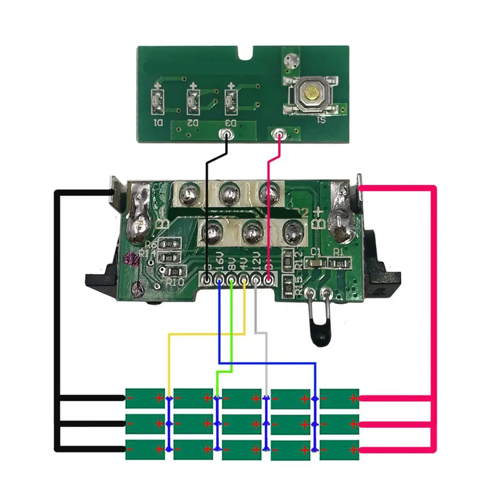 DCB200 Li-ion Battery 15*18650 Plastic Case PCB Charging Protection Circuit Board Box Housing For DeWalt 18V 20V DCB203 DCB204