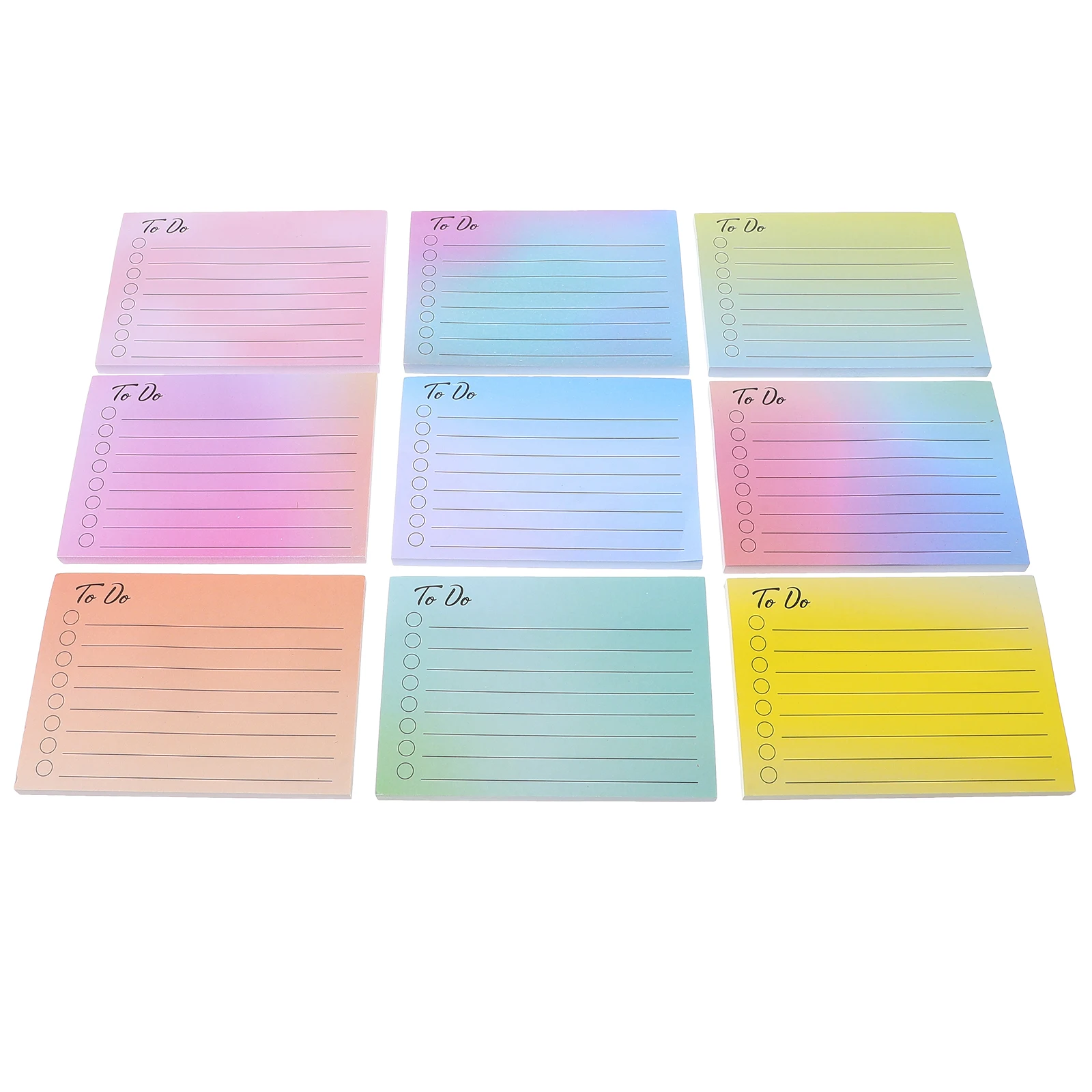 

6 Books Colored Multicolor Memo Pads Cute Notepads Self Adhesive Note Stickers Stationery Student Office Reusable