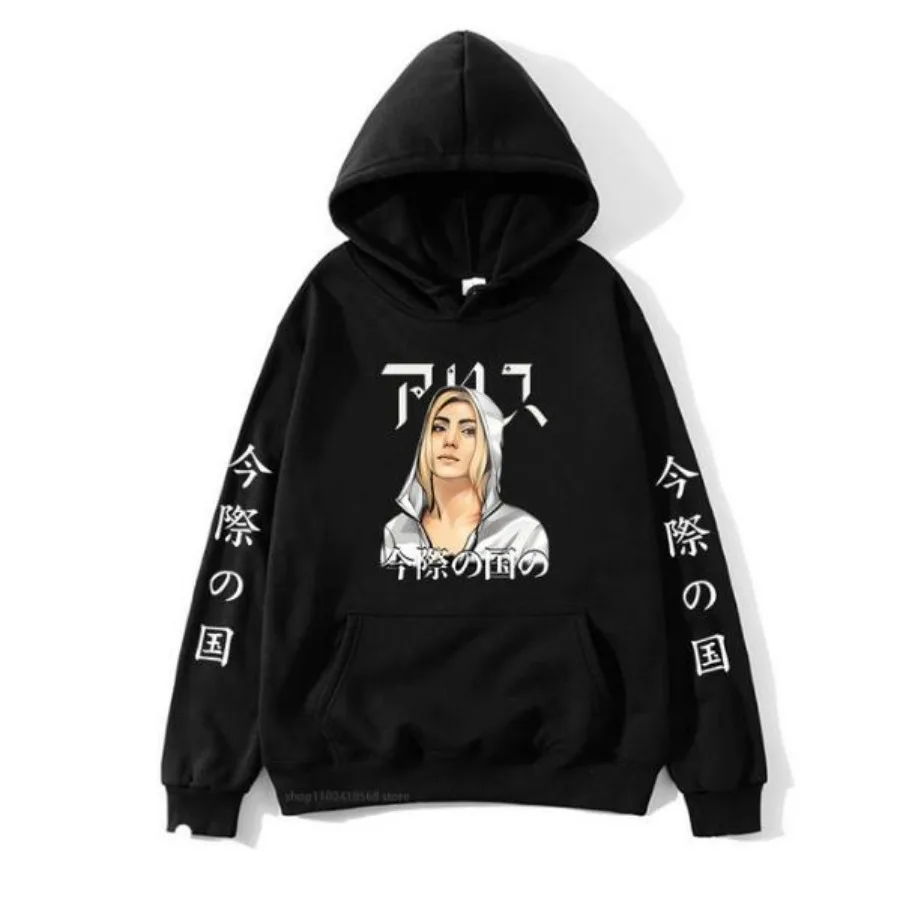 

Anime Alice In Borderland Hoodie Women Men Hooded Sweatshirt Streetwear Oversized Long Sleeve Fashion Harajuku Pullovers Tops