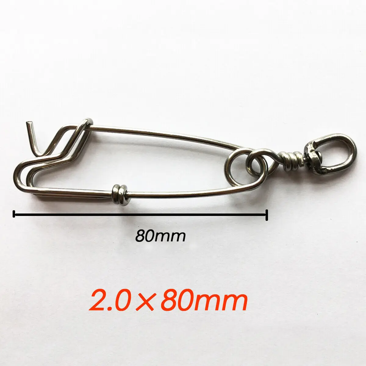 6pcs/lot 8cm 10cm 12.5cm for uk Float Line Tuna Clip 400lb Long Branch Hanger Fishing Snap Swivels