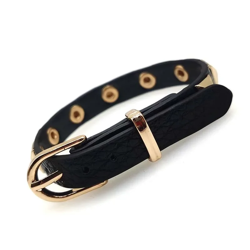 Adjustable PU Leather  Punk Rivet Bangles Brand  Metal Punk Euramerican Bracelets Jewelry Wristbands Gift for Men