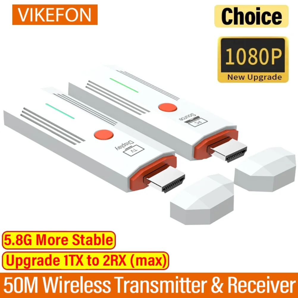 

New HDMI-Compatible Wireless Transmitter Receiver Kit TV Stick Dongle Video Adapter for PC Camera Laptop To Projector Monitor TV