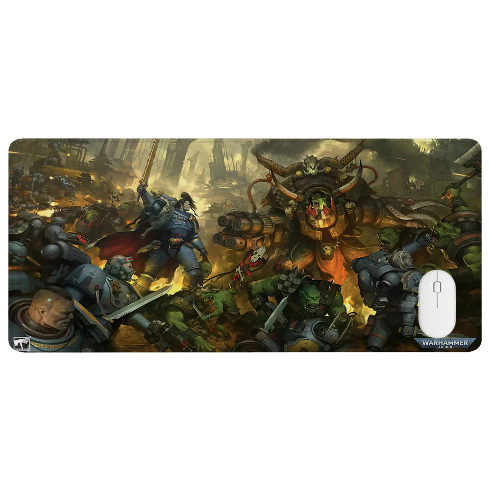 War Anime Mouse Pad 90x40 Desk Mat Offices Accessories H-Hammer Mousepad Gaming Setup Accessories Gamer Cabinet Office Mats 40K