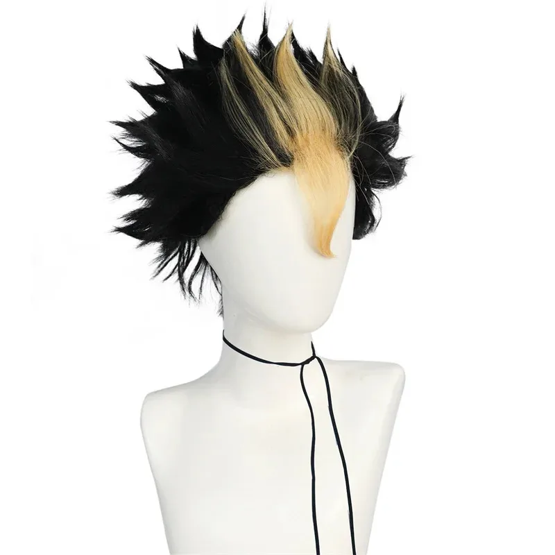 Peluca de Anime Haikyuu Yu Nishinoya, disfraz de Cosplay, voleibol, pelucas de fiesta de Halloween de alta calidad