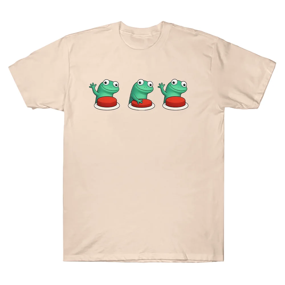 Lizzard Button Meme Graphic T Hirts Lizard Meme Funny Weirdcore Humor T-shirt for Men Women Cotton T-Shirts Y2k Short Sleeve Top