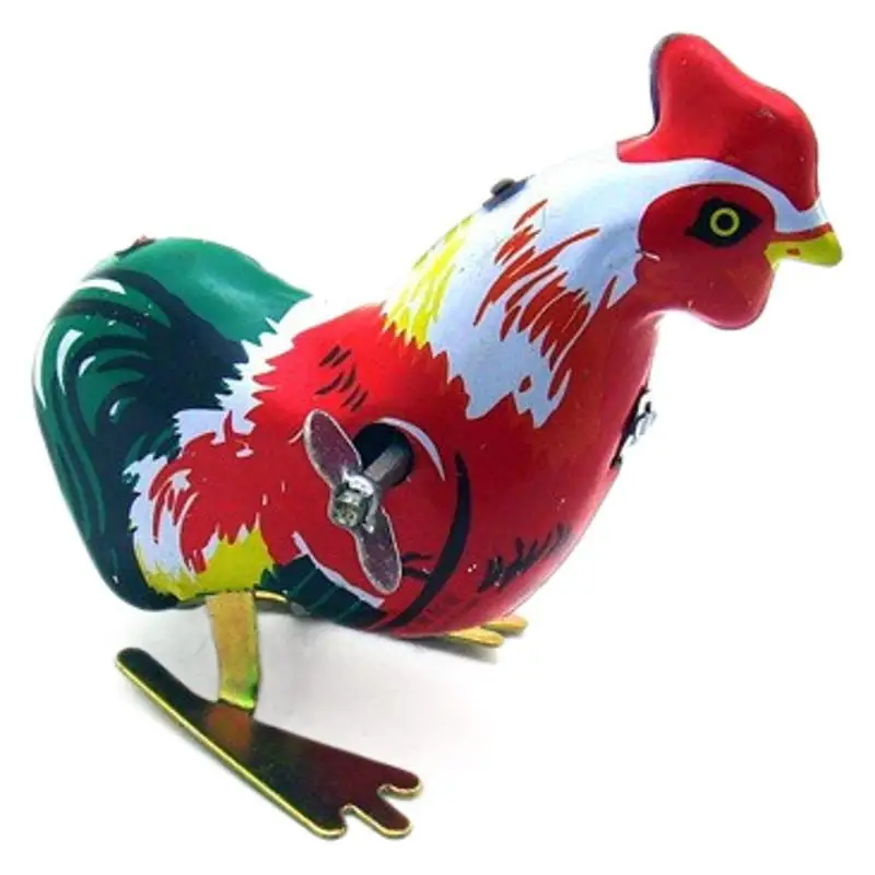 MS205 Iron Rooster Nostalgic Retro Pure Handmade Iron Rooster Jumping Chicken 80 Post-iron Toy Collection