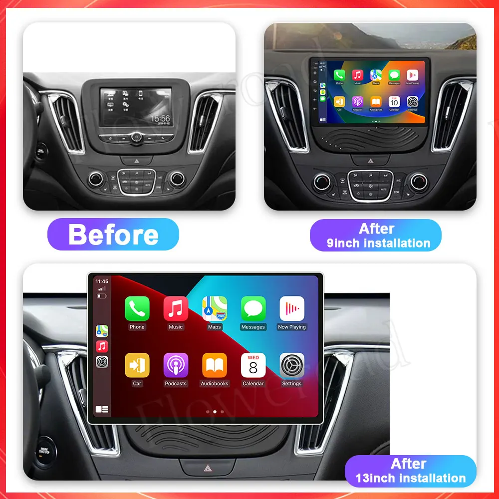 Android Auto For Chevrolet Malibu XL 2016 - 2018 Car Radio GPS Navigation Multimedia Player 2DIN BT Carplay Screen Monitor TV