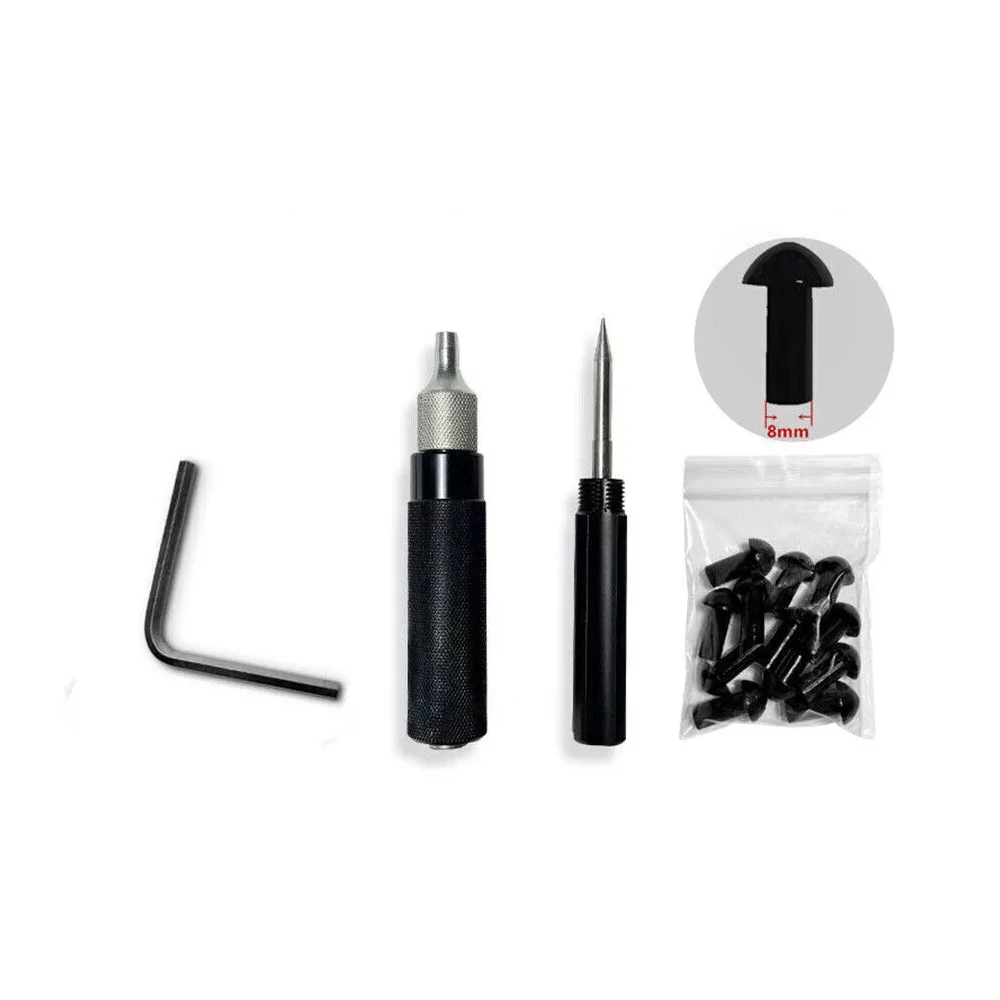 17PCS Outer Tire Puncture Repair Kit Mushroom Plug Tool Motorcycle Scooter Bike Car Motorcycle Tire Repair Plug Tool