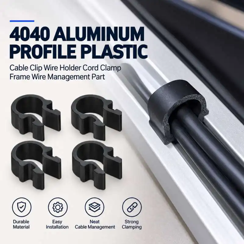 4040 Aluminum Profile Plastic Cable Clip Wire Holder Cord Clamp Frame Wire Management Part
