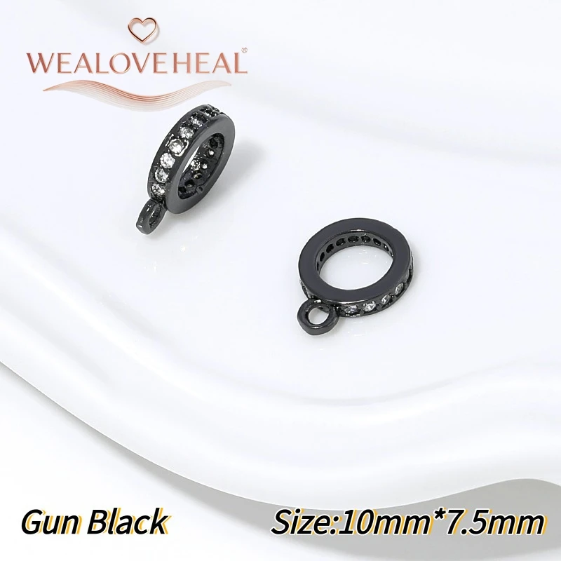 18K vergoldeter Messing-Micro-Pave-Zirkon-Rundverbinder für DIY-Perlenkettenanhänger, Schmuckherstellungszubehör – Detail 26